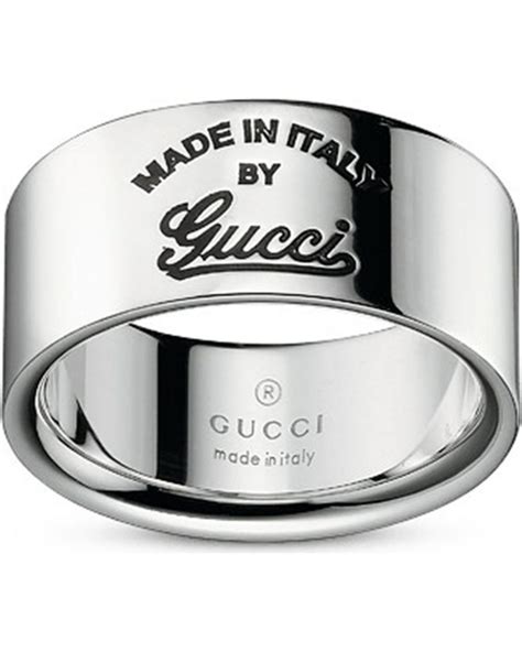 gucci sterling silver double g ring|gucci trademark ring.